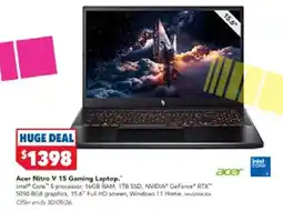 Harvey Norman Acer Nitro V 15 Gaming Laptop offer