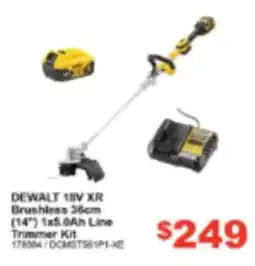 Total Tools DeWalt 18V XR Brushless 36cm (14") 1x5.0Ah Line Trimmer Kit offer