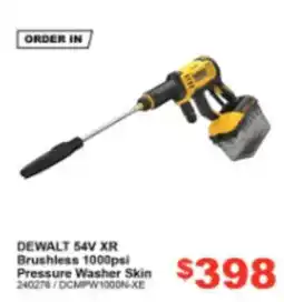 Total Tools DeWalt 54V XR Brushless 1000psi Pressure Washer Skin offer