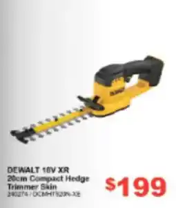 Total Tools DeWalt 18V XR 20cm Compact Hedge Trimmer Skin offer