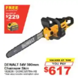 Total Tools DeWalt 54V 500mm Chainsaw Skin offer