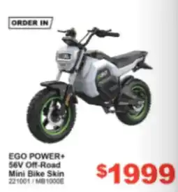 Total Tools Ego Power+ 56V Off-Road Mini Bike Skin offer