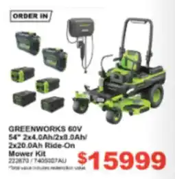 Total Tools Greenworks 60V Mower Kit offer