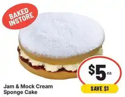 IGA Jam & Mock Cream Sponge Cake offer