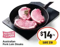 IGA Australian Pork Loin Steaks offer