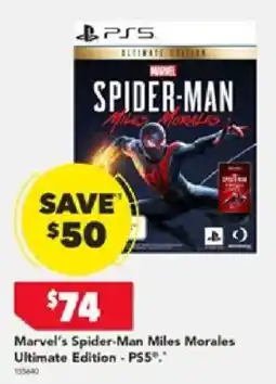 Harvey Norman Marvel's Spider-Man Miles Morales Ultimate Edition - PS5 offer