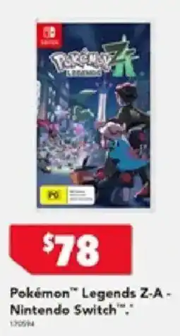 Harvey Norman Pokémon Legends Z-A - Nintendo Switch offer