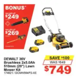 Total Tools DeWalt 36V Brushless 2x5.0Ah 510mm (20") Lawn Mower Kit offer