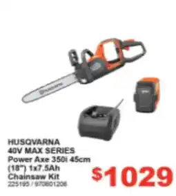 Total Tools Husqvarna 40V Max Series Power Axe 350i 45cm Chainsaw Kit offer