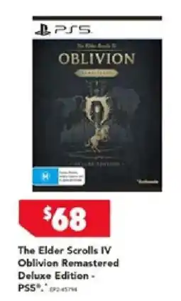 Harvey Norman The Elder Scrolls IV Oblivion Remastered Deluxe Edition - PS5 offer