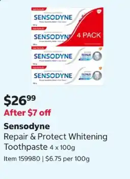 Costco Sensodyne Repair & Protect Whitening Toothpaste offer