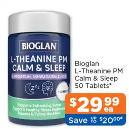 Good Price Pharmacy Bioglan L-Theanine PM Calm & Sleep offer