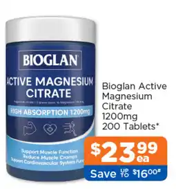 Good Price Pharmacy Bioglan Active Magnesium Citrate offer