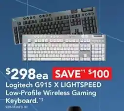 Harvey Norman Logitech G915 X LIGHTSPEED Low-Profile Wireless Gaming Keyboard offer