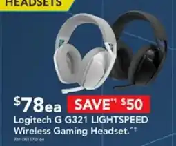 Harvey Norman Logitech G G321 LIGHTSPEED Wireless Gaming Headset offer