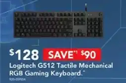 Harvey Norman Logitech G512 Tactile Mechanical RGB Gaming Keyboard offer