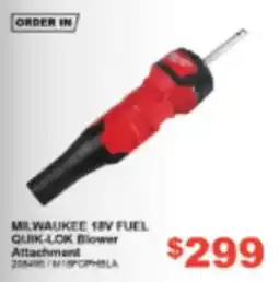 Total Tools Milwaukee 18V Fuel Quik-Lok Blower Attachment offer