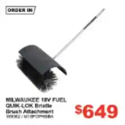 Total Tools Milwaukee 18V Fuel Quik-Lok Bristle Brush Attachment offer