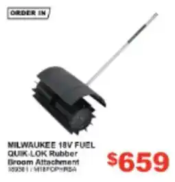 Total Tools Milwaukee 18V Fuel Quik-Lok Rubber Broom Attachment offer