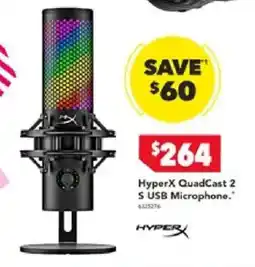 Harvey Norman HyperX QuadCast 2 S USB Microphone offer