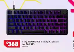 Harvey Norman Sony INZONE H75 Gaming Keyboard offer