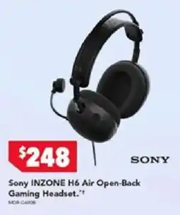 Harvey Norman Sony INZONE H6 Air Open-Back Gaming Headset offer