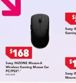 Harvey Norman Sony INZONE Mouse-A Wireless Gaming Mouse for PC/PS5 offer