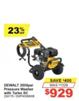 Total Tools DeWalt 3500psi Pressure Washer with Turbo SC offer