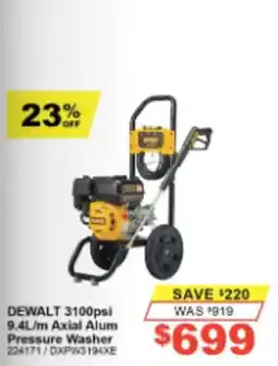 Total Tools DeWalt 3100psi 9.4L/m Axial Alum Pressure Washer offer