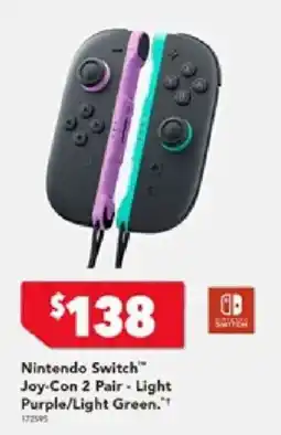 Harvey Norman Nintendo Switch Joy-Con 2 Pair - Light Purple/Light Green offer