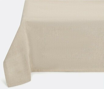 Kmart Beige Linen Look Tablecloth offer