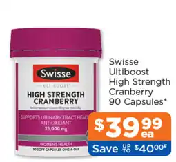 Good Price Pharmacy Swisse Ultiboost High Strength Cranberry offer