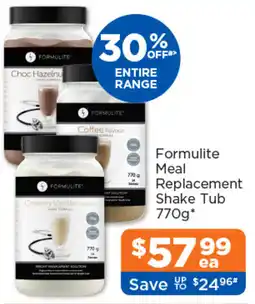 Good Price Pharmacy Formulite Meal Replacement Shake Tub offer