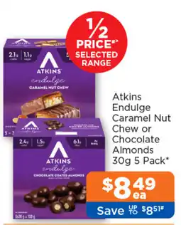 Good Price Pharmacy Atkins Endulge Caramel Nut Chew or Chocolate Almonds offer