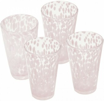 Kmart 4 Pink Dappled Hiball Glasses offer