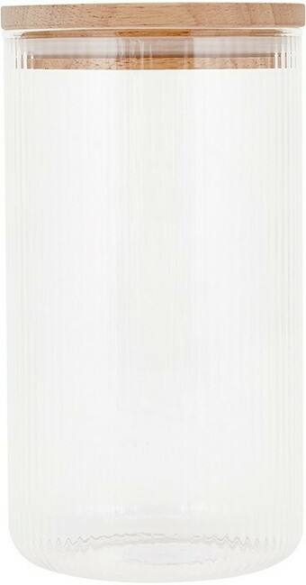 Kmart Large Ribbed Glass Canister offer