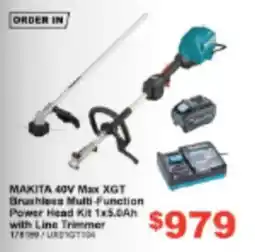 Total Tools Makita 40V Max XGT Brushless Multi-Function Power Head Kit with Line Trimmer offer