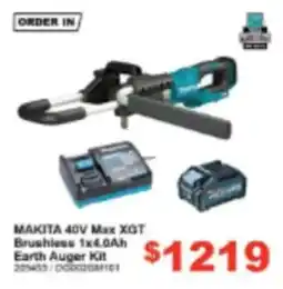 Total Tools Makita 40V Max XGT Brushless 1x4.0Ah Earth Auger Kit offer