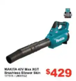 Total Tools Makita 40V Max XGT Brushless Blower Skin offer