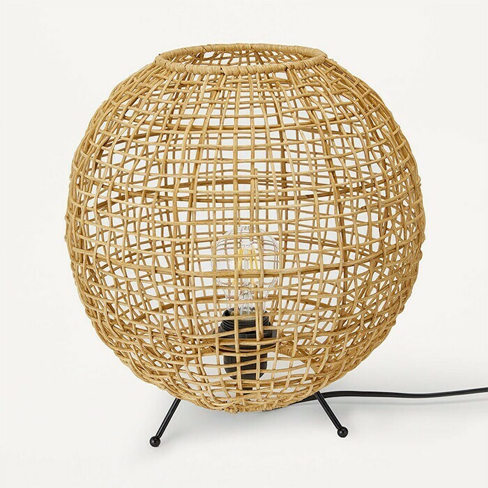 Round Rattan Table Lamp offer at Kmart