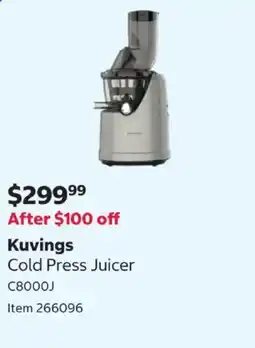 Costco Kuvings Cold Press Juicer C8000J offer