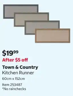 Costco Town & Country Kitchen Runner offer