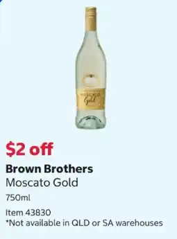 Costco Brown Brothers Moscato Gold offer