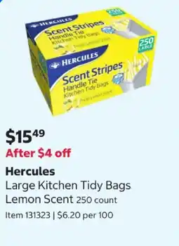 Costco Hercules Large Kitchen Tidy Bags offer