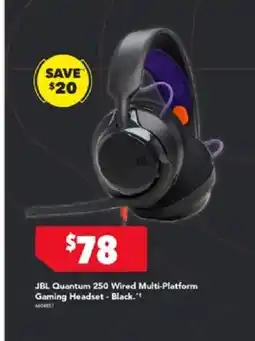 Harvey Norman JBL Quantum 250 Wired Multi-Platform Gaming Headset - Black offer