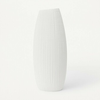 Kmart Tall Textured Ceramic Vase - White offer
