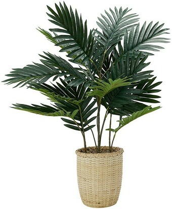 Artificial Palm Plant in Woven Basket