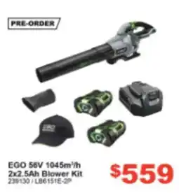Total Tools Ego 56V 1045m3/h 2x2.5Ah Blower Kit offer