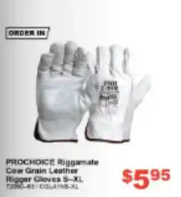 Total Tools ProChoice Riggamate Cow Grain Leather Rigger Gloves offer