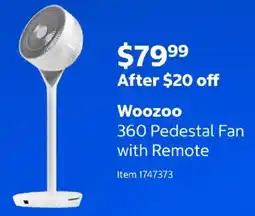 Costco Woozoo 360 Pedestal Fan with Remote offer